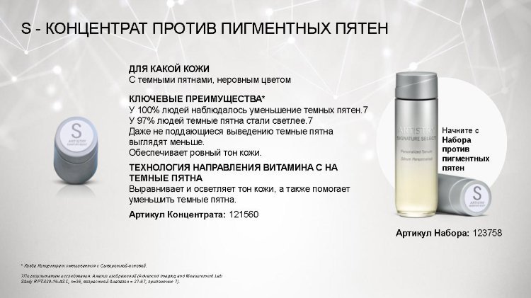 Концентрат против пигментных пятен Artistry Signature Select