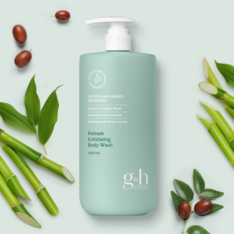 Освежающий гель-скраб для душа (1 л.) - G&H Goodness & Health