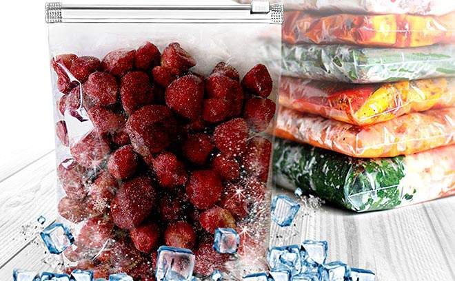 Пакеты ZIP с замком-слайдером для одежды и Заморозки Продуктов - 10 шт
